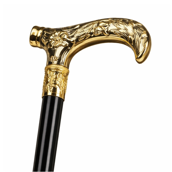 Baston de mers, decorativ, DEPOX®, metalic, 90 cm, auriu/negru [2]