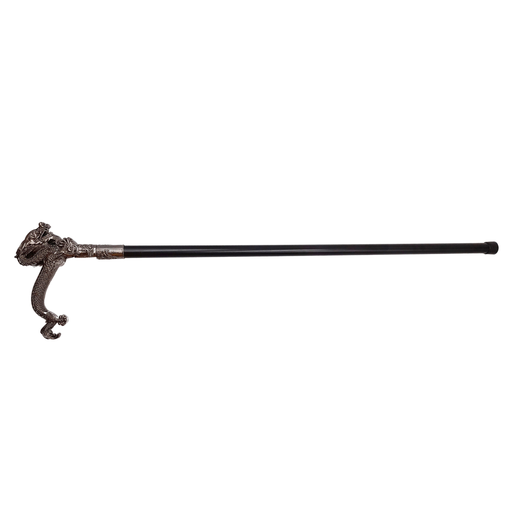 Baston de mers stilat IdeallStore®, Dragon Stance, metalic, sabie interioara, 90 cm, negru [2]