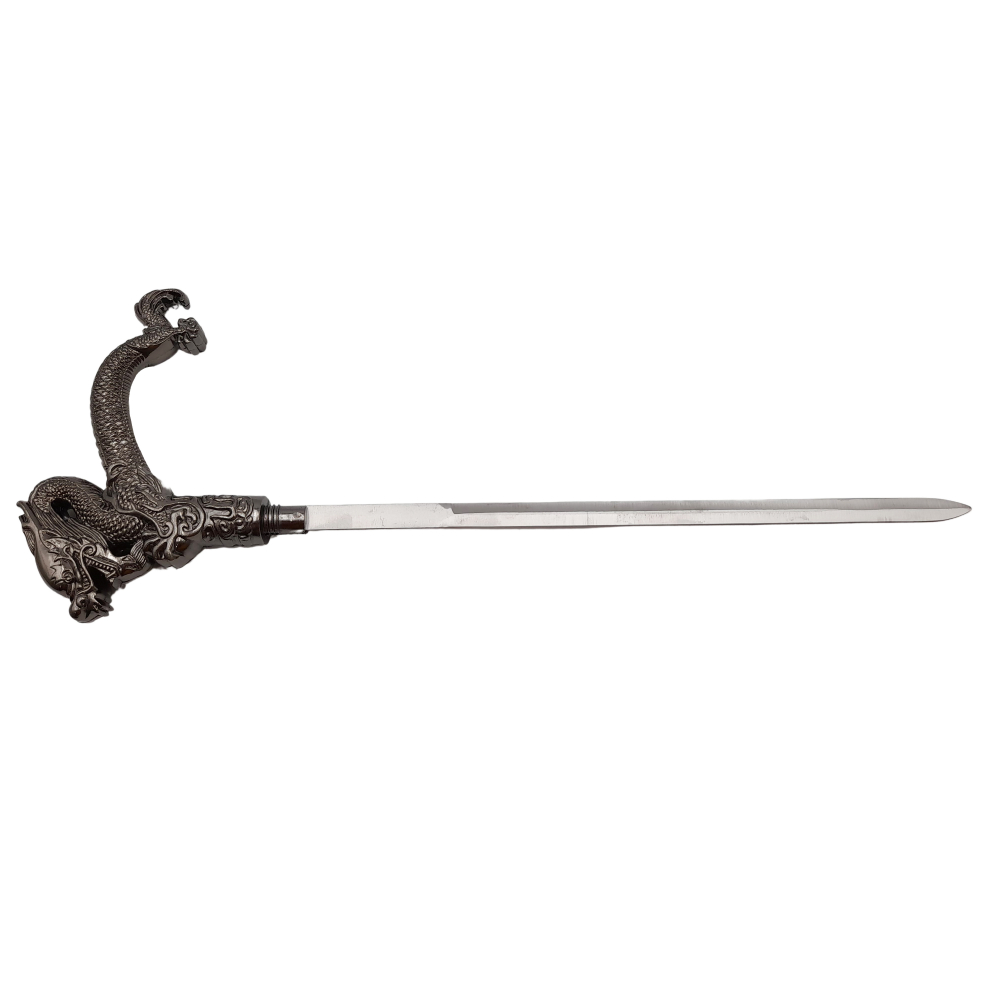 Baston decorativ IdeallStore®, Dragon Stance, metalic, sabie interioara, 90.5 cm, negru [6]