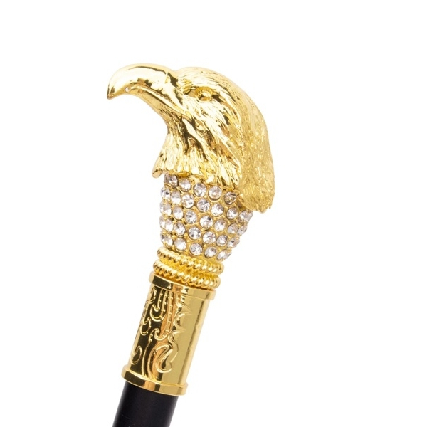 Baston de mers, decorativ, DEPOX®, Vultur, metalic, 90 cm, negru [2]