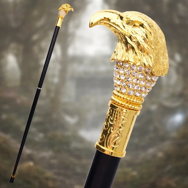 Baston de mers, decorativ, DEPOX®, Vultur, metalic, 90 cm, negru [5]