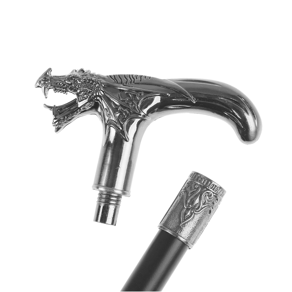 Baston pentru mers, Dragon Stance, metalic, 90 cm, negru [2]