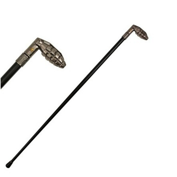 Baston decorativ, metalic, sabie interioara, 94 cm, negru [3]