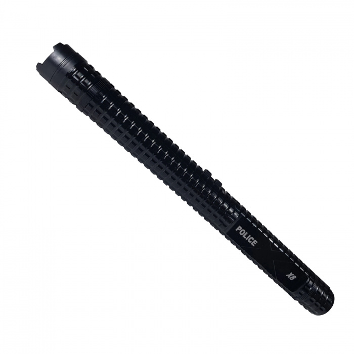Baston electrosoc si lanterna IdeallStore®, Rowdy X8, metalic, 35 cm, negru, acumulator inclus [5]