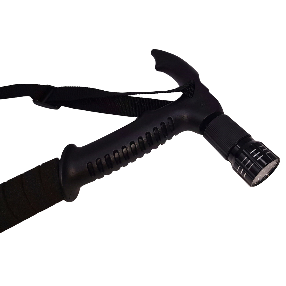 Baston trekking extensibil IdeallStore®, Ol Helper, aluminiu, lampa LED, 110 cm, albastru [5]