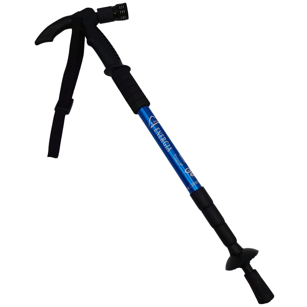 Baston trekking extensibil IdeallStore®, Ol Helper, aluminiu, lampa LED, 110 cm, albastru [3]