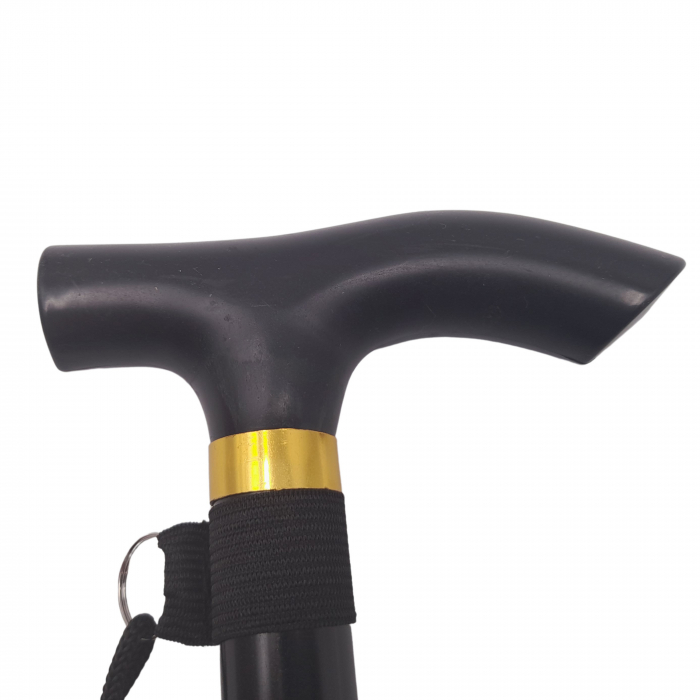Baston flexibil pentru locomotie IdeallStore®, Special Help, extensibil, aluminiu, 92 cm, negru [5]