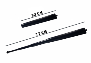 Baston telescopic din otel, 3 sectiuni, negru, 77 cm [4]