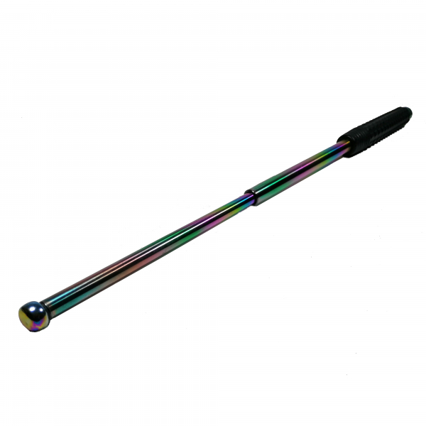 Set baston telescopic din otel 3 sectiuni si electrosoc multifunctional 150000 W DEPOX®, rainbow, 66 cm, husa inclusa [5]