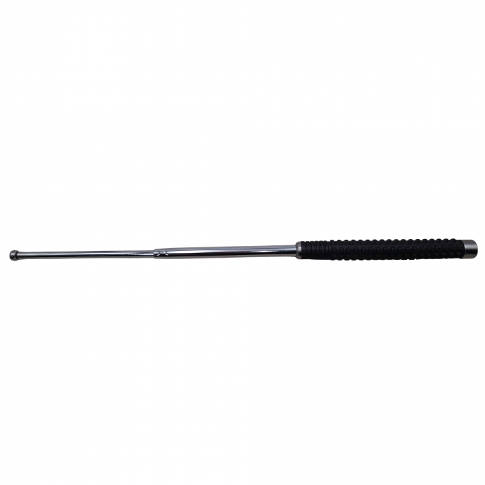 Set baston telescopic 3 sectiuni si spray paralizant chili DEPOX®, otel inoxidabil, 64 cm/60 ml, argintiu.negru, husa inclusa [3]