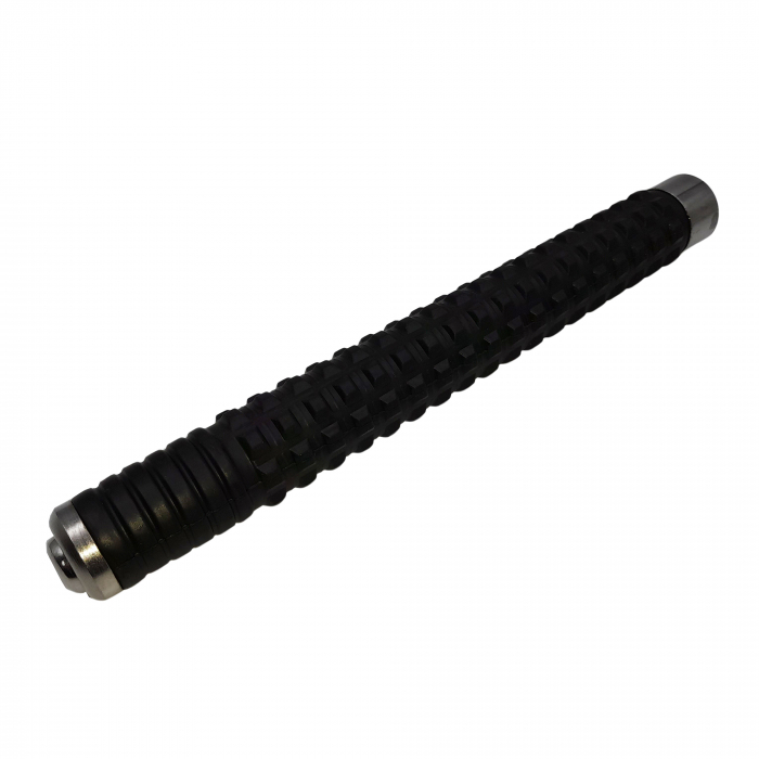 Set baston telescopic 3 sectiuni si bata de baseball cu lanternă LED DEPOX®, otel inoxidabil, 64 cm/36 cm,  argintiu/negru, husa inclusa [7]