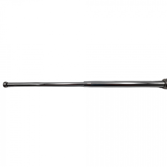 Set baston telescopic 3 sectiuni si bata de baseball cu lanternă LED DEPOX®, otel inoxidabil, 64 cm/31 cm,  argintiu/negru, husa inclusa [6]