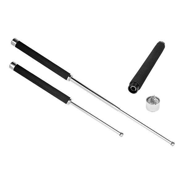 Set baston telescopic pliabil si spray paralizant chili DEPOX®, 65 cm/ 60 ml, argintiu, husa inclusa [5]