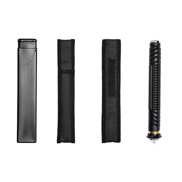 Baston telescopic pliabil, ciocan geamuri detasabil, 65,5 cm, husa cordura, argintiu [6]