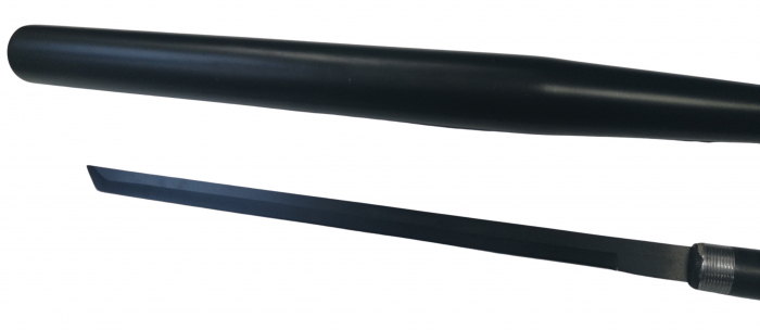 Bata baseball IdeallStore®, full metal, maner detasabil, 70 cm, negru, teaca inclusa [6]