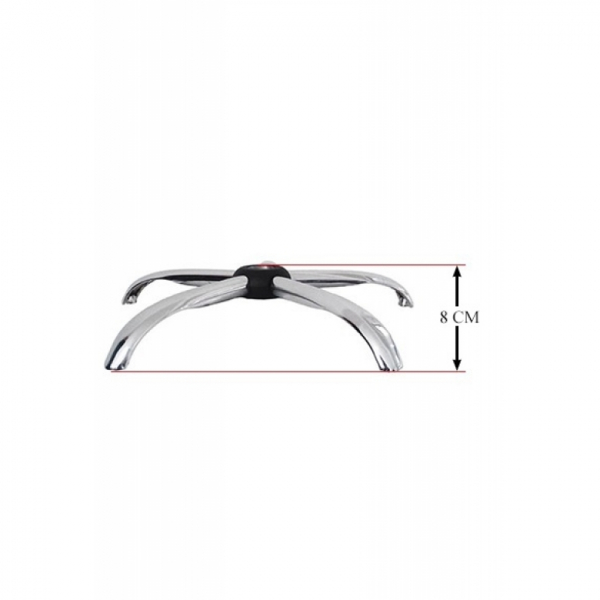 Baza metalica pentru scaun directorial, 58 cm, argintie [2]
