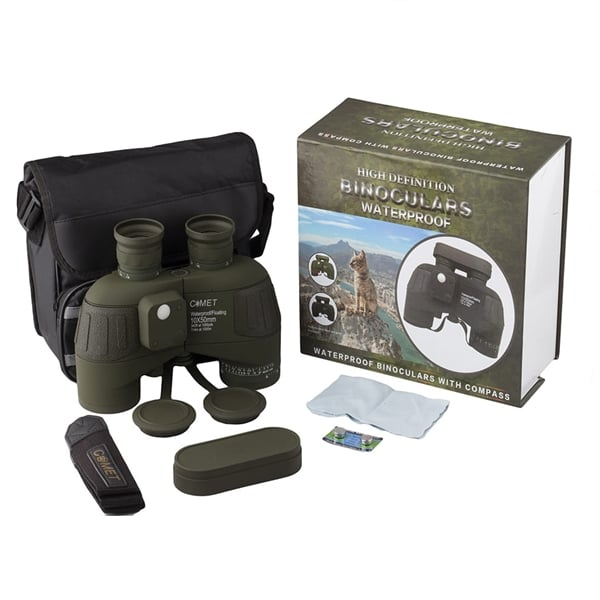 Binocul profesional cu compas si busola electronica, DEPOX®, Verde, 10x50 [2]