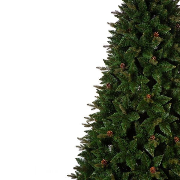 Brad artificial cu conuri Caucasian Pin, PE+PVC, 250 cm, verde [4]