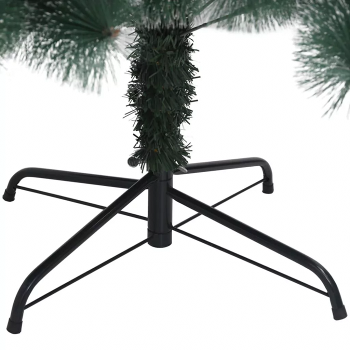 Brad de Craciun artificial pin verde cu spice albe, Perfect Holiday, 150 cm, suport inclus [5]