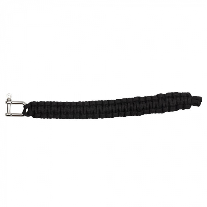 Bratara supravietuire IdeallStore®, Military Surplus, paracord, 24 cm, negru [3]
