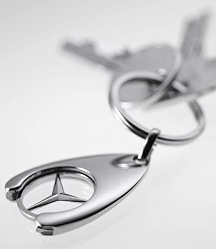 Set 2 Brelocuri Mercedes-Benz, Metal, Design Elegant, Inele pentru Chei, Auriu/Argintiu, 7.5 cm/9 cm [7]
