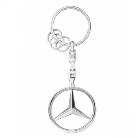 Set doua brelocuri Mercedes-Benz Brussels DEPOX®, Finisaj Lucios, 3 Inele Suplimentarem, 9 cm, Auriu/Argintiu [4]