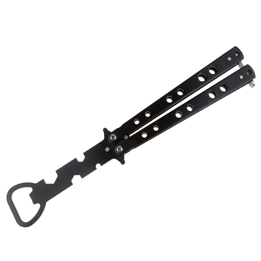 Briceag antrenament IdeallStore®, Party Opener, deschizator capace, otel inoxidabil, 22.5 cm, negru [3]