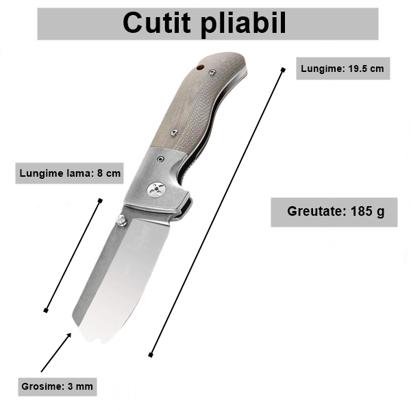 Briceag compact, IdeallStore®, 19.5 cm, otel inoxidabil [2]