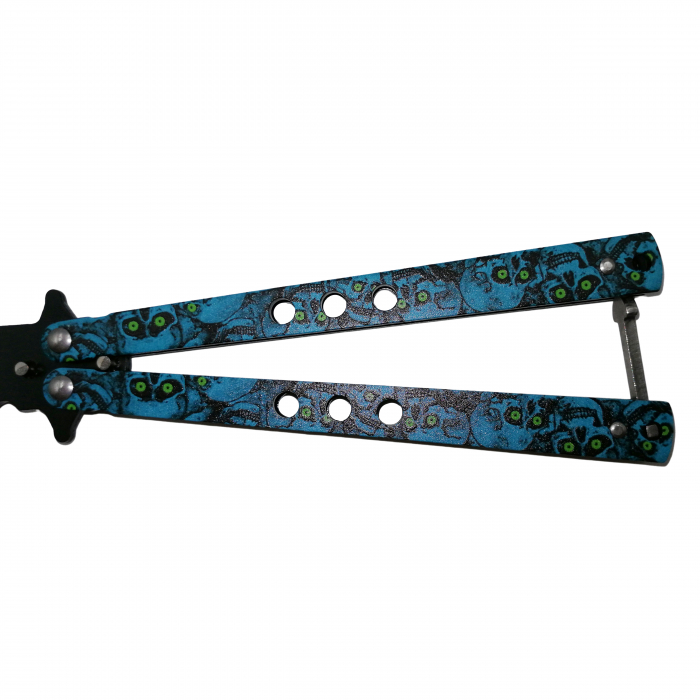 Set doua bricege de antrenament DEPOX®, model fluture, 22 cm, albastru/argintiu [5]