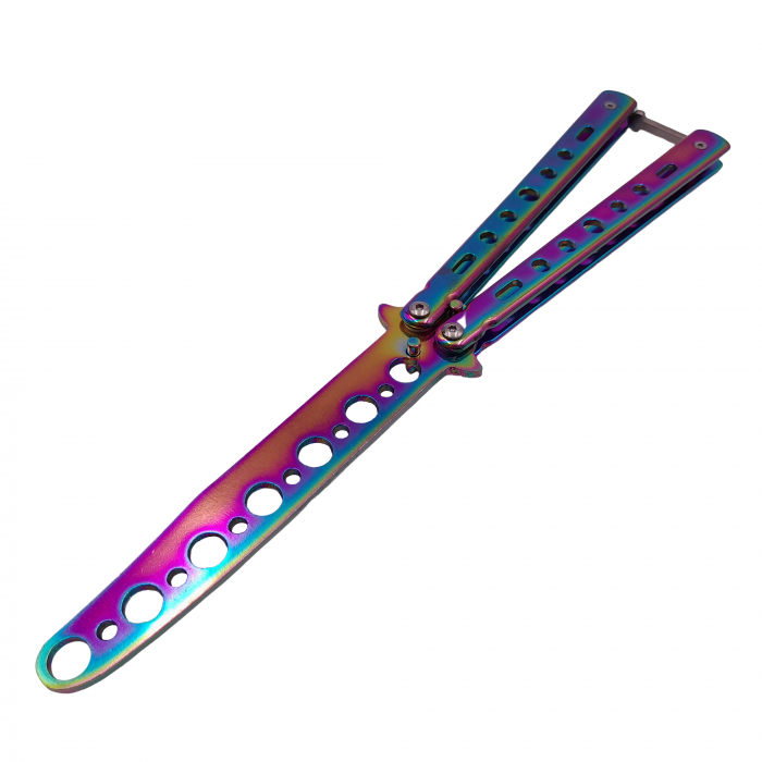 Briceag de antrenament IdeallStore®, model fluture, Distortion. otel, 22.5 cm, Multicolor [2]