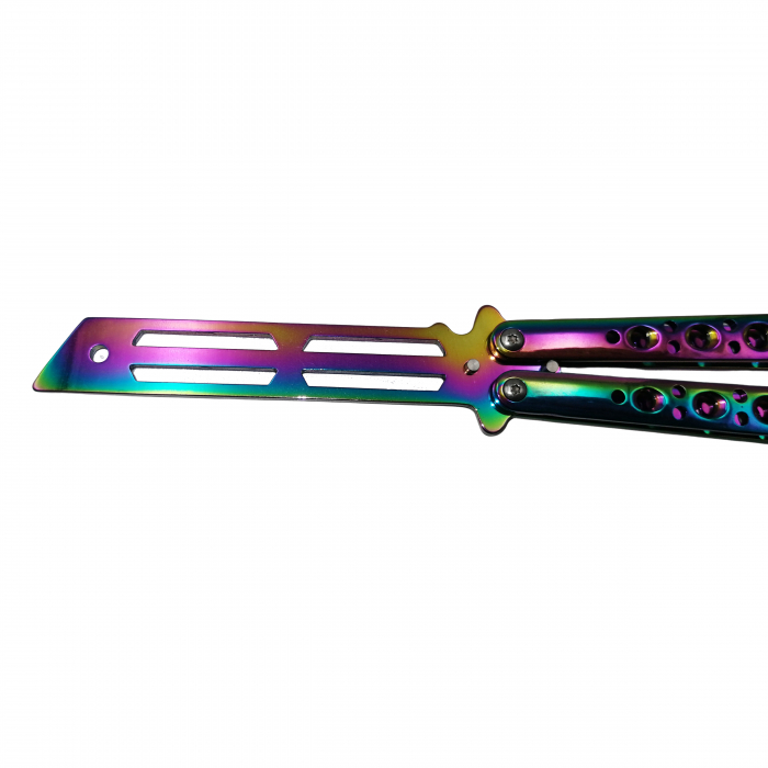 Briceag de antrenament, model fluture, Rainbow Stylish, 23.5 cm, multicolor, husa inclusa [5]