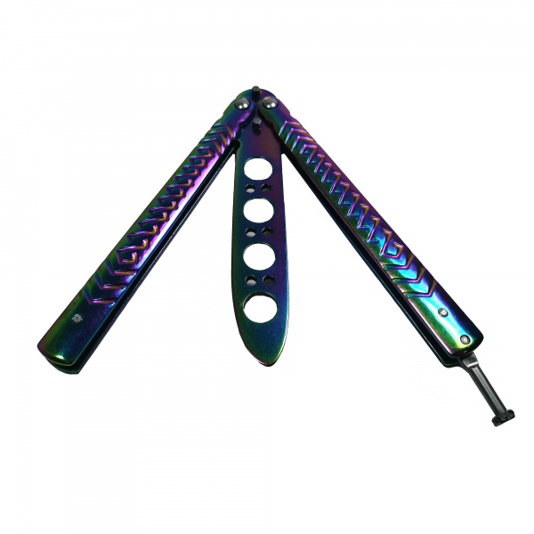 Briceag de antrenament IdeallStore®, otel inoxidabil, Rainbow Scales, multicolor, 21.5 cm [3]