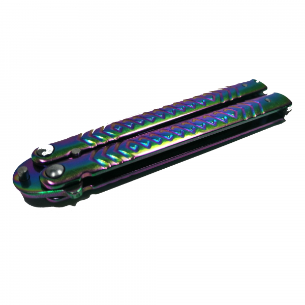 Briceag de antrenament IdeallStore®, otel inoxidabil, Rainbow Scales, multicolor, 21.5 cm [4]