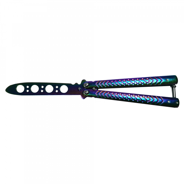 Briceag de antrenament IdeallStore®, otel inoxidabil, Rainbow Scales, multicolor, 21.5 cm [2]