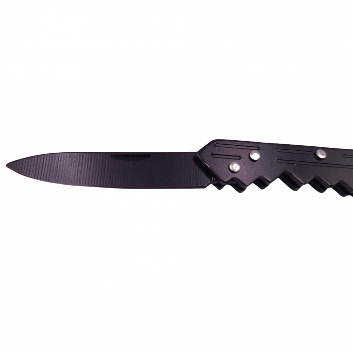 Briceag de buzunar tip cheie IdeallStore®, Key Blade, otel inoxidabil, 10 cm, negru [5]
