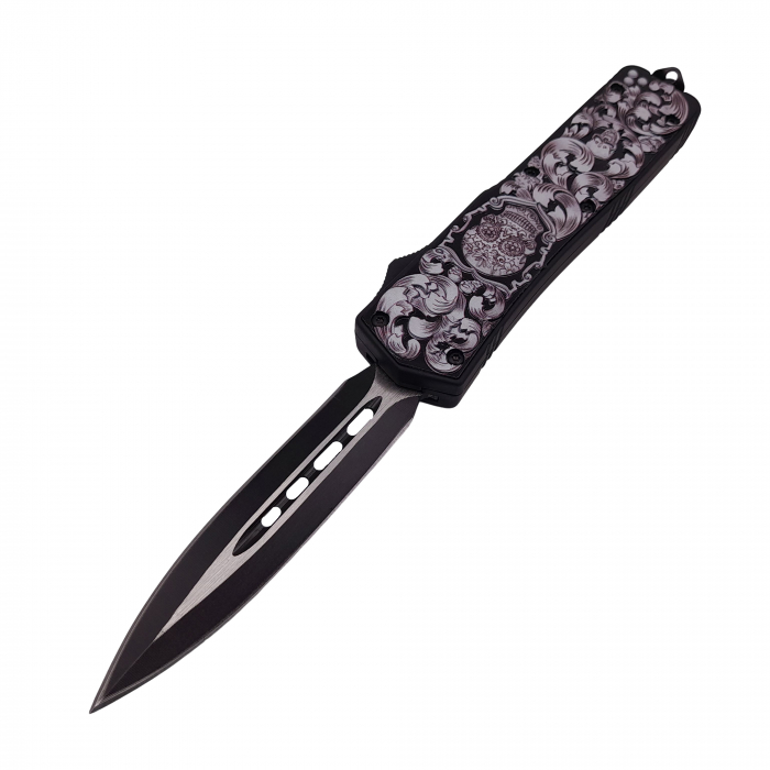Briceag de vanatoare automat IdeallStore®, Muertos Fiesta, 22 cm, negru, husa inclusa [3]