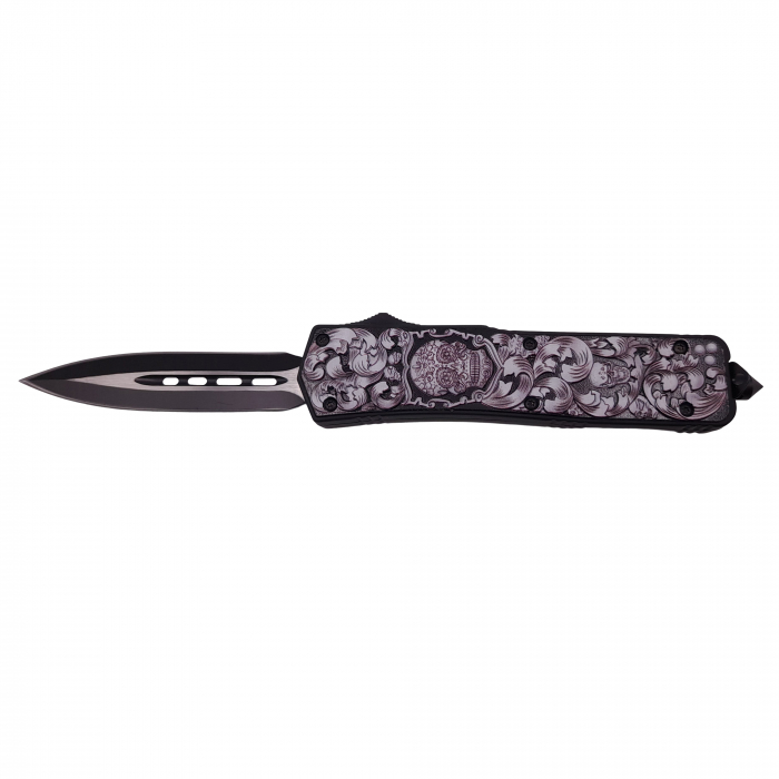Briceag de vanatoare automat IdeallStore®, Muertos Fiesta, 22 cm, negru, husa inclusa [2]