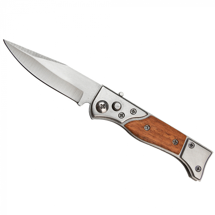 Briceag de vanatoare automat IdeallStore®, tip AK, Special Forces, otel inoxidabil, 16.5 cm, maro [2]