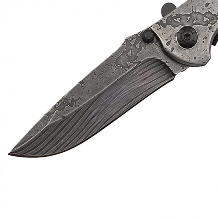 Briceag de vanatoare full metalic IdeallStore®, Future Adventure, otel inoxidabil, 21 cm, argintiu [5]