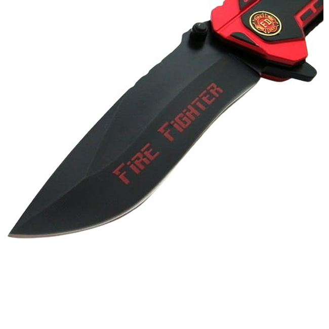 Briceag de vanatoare IdeallStore®, Firefighter Rescue, 23 cm, otel inoxidabil, rosu, husa inclusa [4]