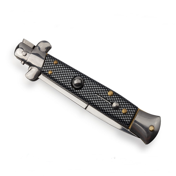 Briceag de vanatoare IdeallStore®, Italian Stance, otel inoxidabil, 22.5 cm, gri, husa inclusa [5]