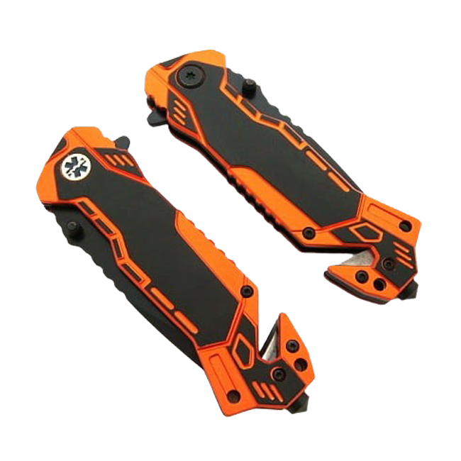 Briceag de vanatoare IdeallStore®, Medical Rescue, 20 cm, otel inoxidabil, negru, husa inclusa [9]