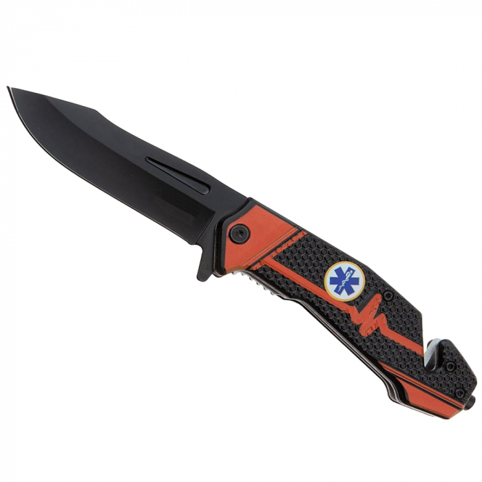 Briceag de vanatoare IdeallStore®, Medical Rescue, 22 cm, otel inoxidabil, negru [2]