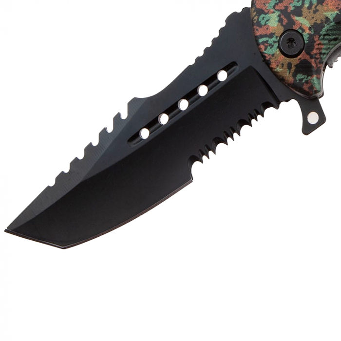 Briceag de vanatoare IdeallStore®, Military Press, 21.5 cm, otel inoxidabil, multicolor [3]