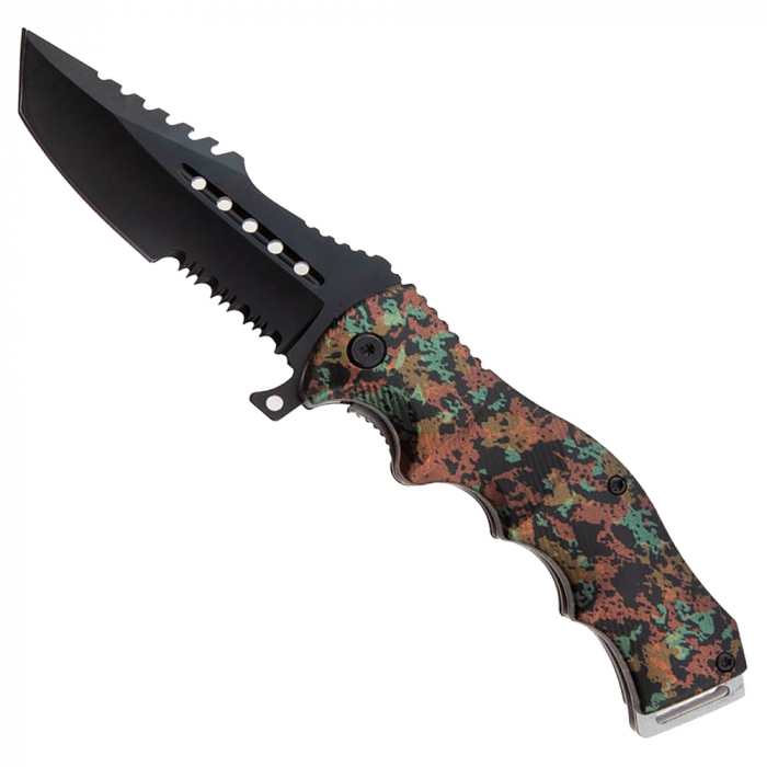 Briceag de vanatoare IdeallStore®, Military Press, 21.5 cm, otel inoxidabil, multicolor [2]