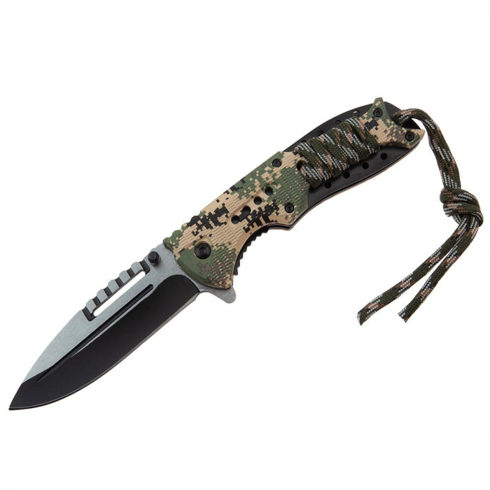 Briceag de vanatoare IdeallStore®, Only Comando, otel inoxidabil, 21 cm, camuflaj [2]
