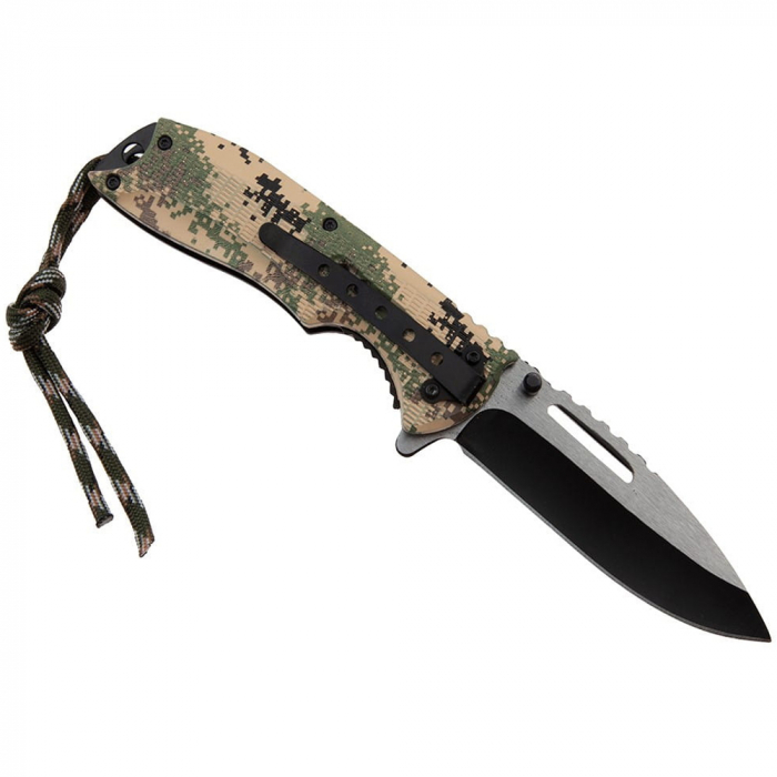 Briceag de vanatoare IdeallStore®, Only Comando, otel inoxidabil, 21 cm, camuflaj [6]