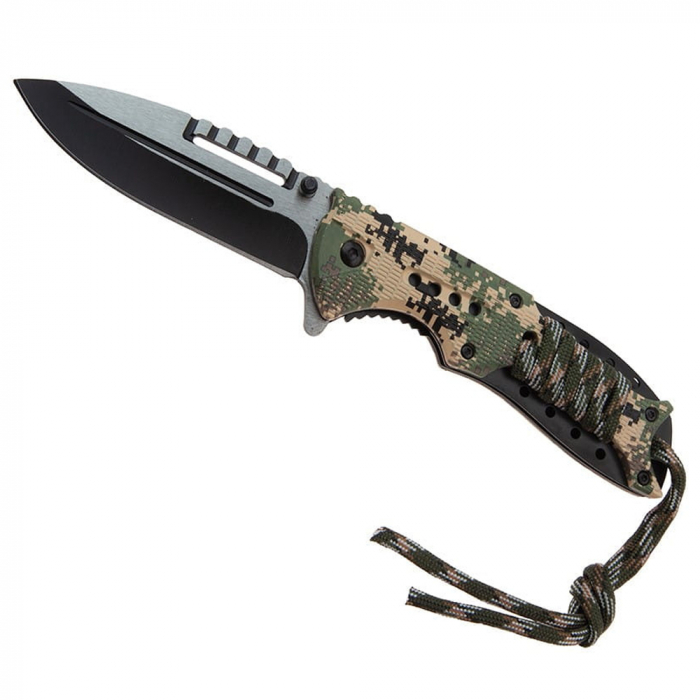 Briceag de vanatoare IdeallStore®, Only Comando, otel inoxidabil, 21 cm, camuflaj [3]