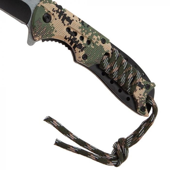 Briceag de vanatoare IdeallStore®, Only Comando, otel inoxidabil, 21 cm, camuflaj [4]