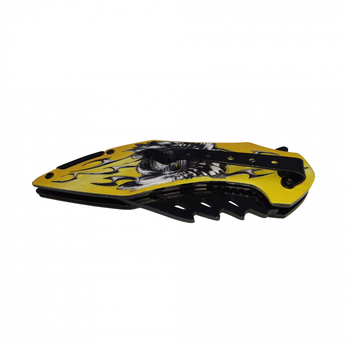 Briceag de vanatoare IdeallStore®, Past Shaman, otel inoxidabil, 21 cm, galben [5]